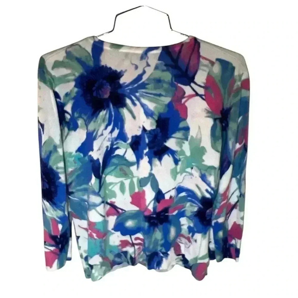 NEW Beautiful GNW Floral Cardigan Sweater, Sz S - Picture 3 of 3